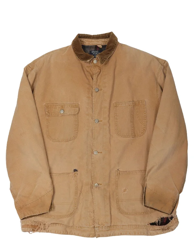 Canvas Chore Coat Cotton Linen Terry