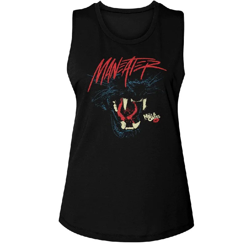HALL AND OATES Tank, Maneater Panther halter tank top