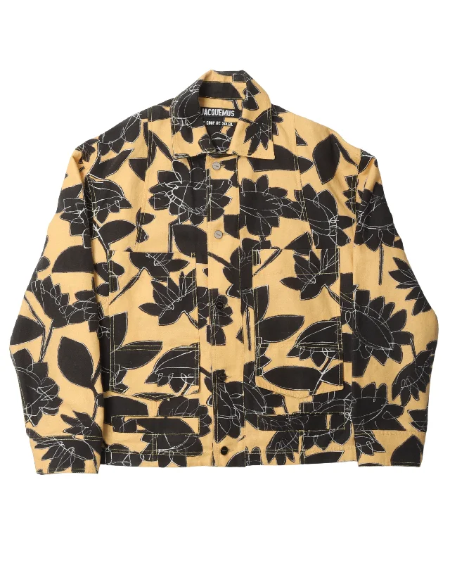 Flower Chore Jacket Faux Fur Jacket Real Fur Jacket Shearling Jacket