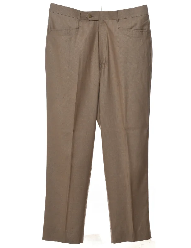 Classic Light Brown Trousers - W36 L32 Trousers practical durable