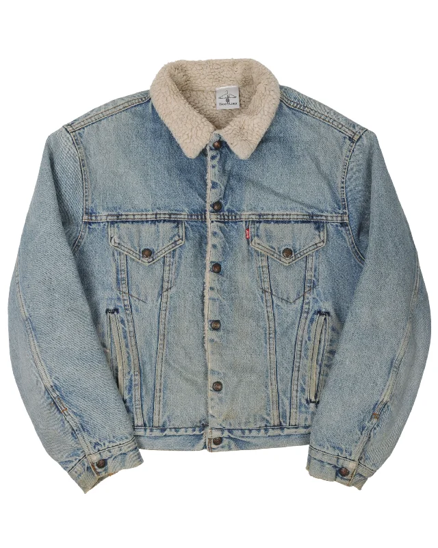 Levi Shearling Lined Denim Trucker Jacket Wool Jacket Cashmere Jacket Tweed Jacket
