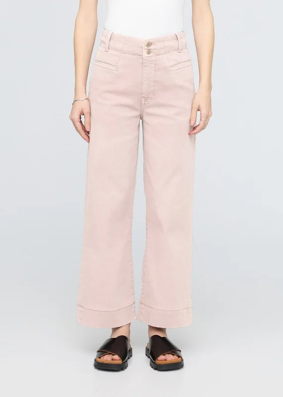LuxTwill High Rise Trouser - Soft Rose Trousers Winter Warm