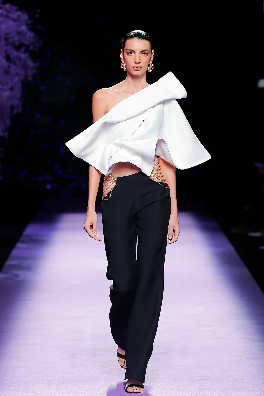 Artistic crepe top with trousers Trousers Travel Practical
