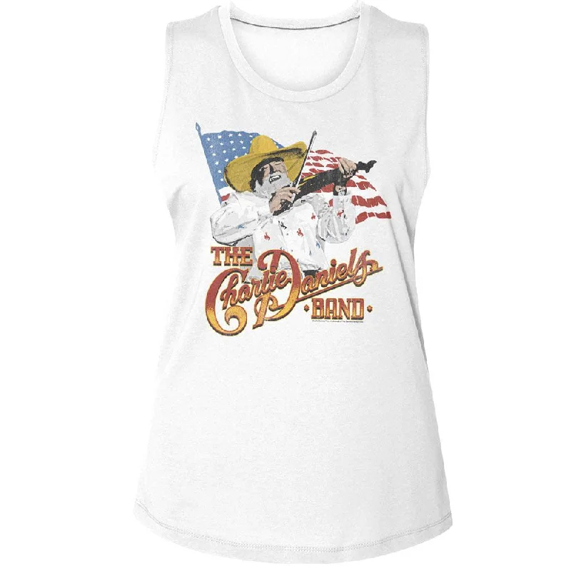 CHARLIE DANIELS BAND Tank Top, And The Flag bold tank top