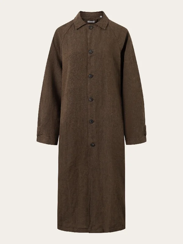 Loose linen car coat - Cub Wool Cashmere Tweed