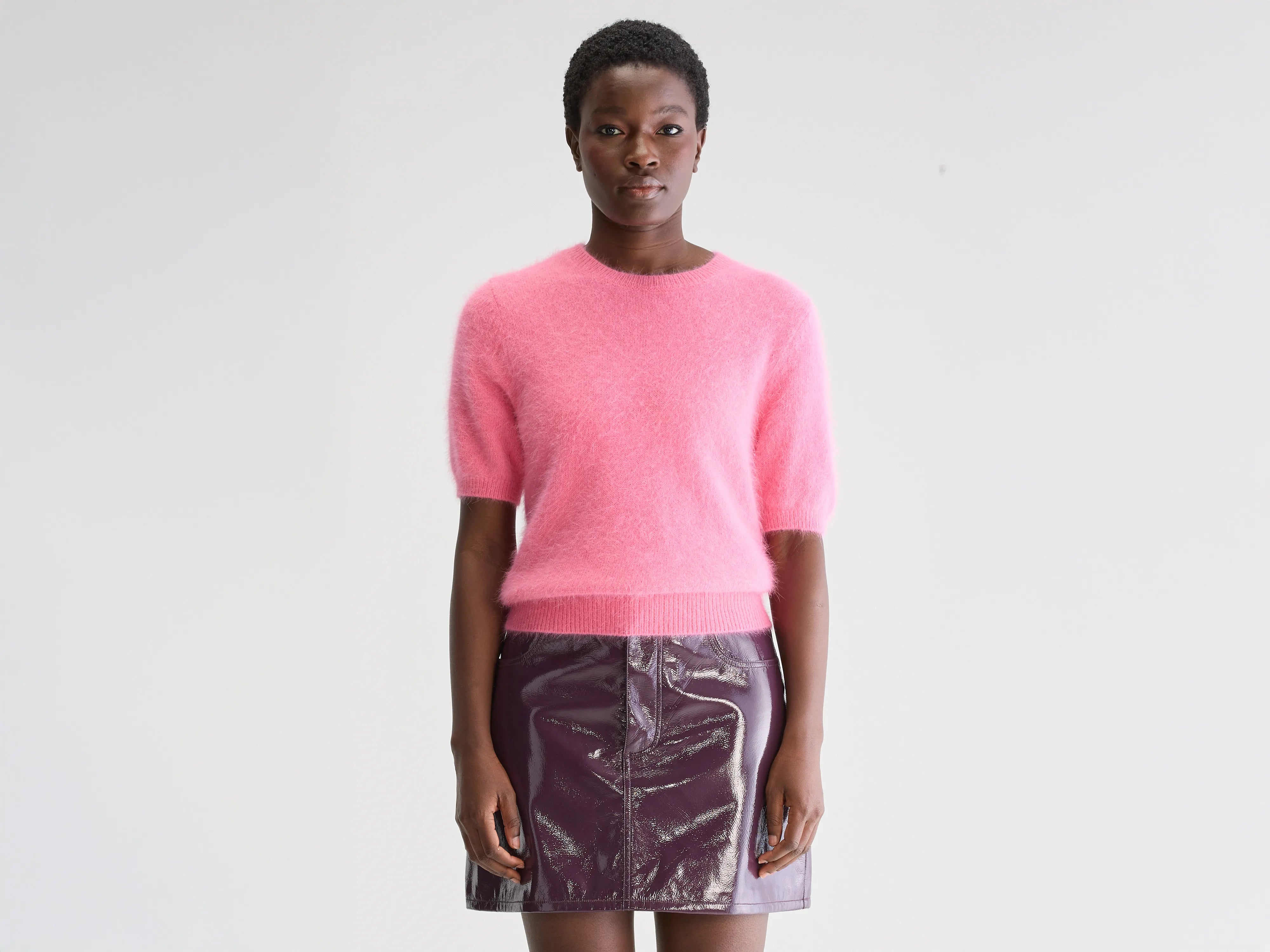 Datad angora-blend sweater (251 / W / PINKLADY) Soft Cozy Warm