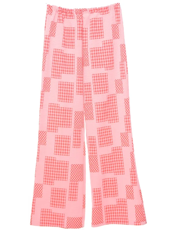 Checked Pattern Trousers - W26 L28 Trousers luxurious high-end