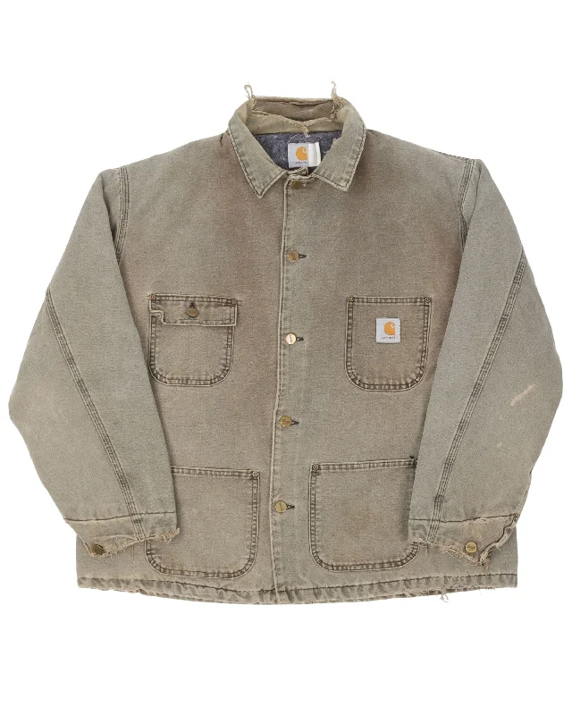 Carhartt Chore Jacket Stand-Up Collar Roll-Neck Collar Turtle Neck