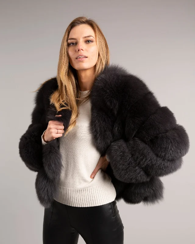 Courchevel Coat Ascending Pelt Vent Hem Cuff