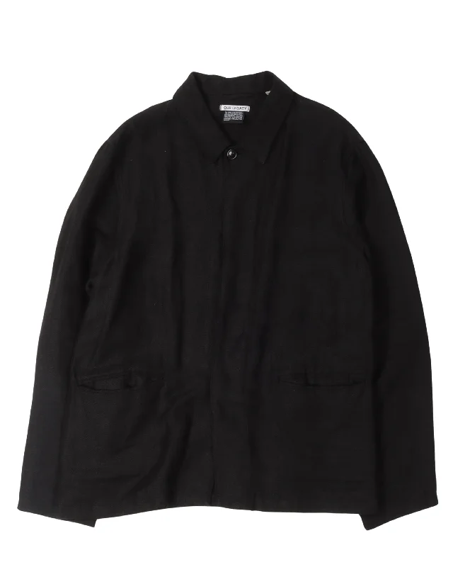 Linen Chore Coat Houndstooth Coat Plaid Coat Tartan Coat