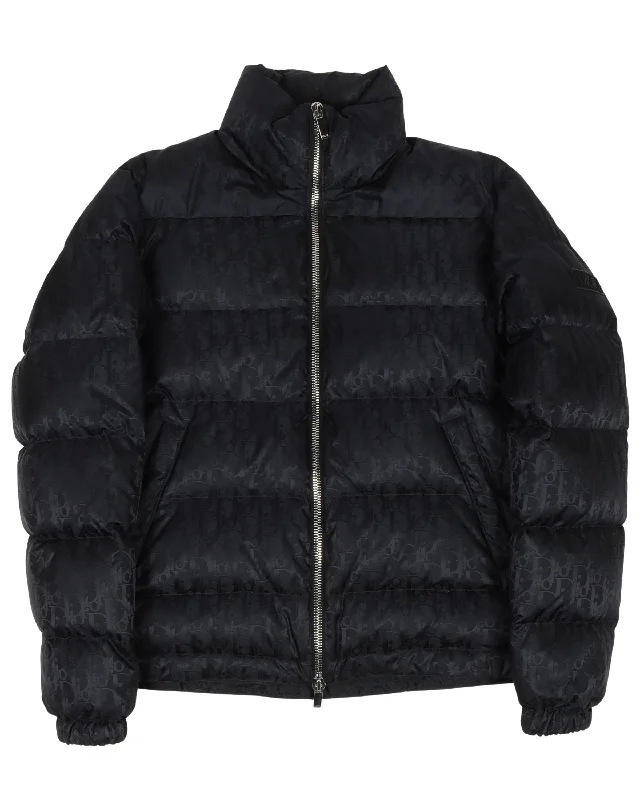Oblique Monogram Puffer Jacket Denim Jacket Leather Jacket Suede Jacket