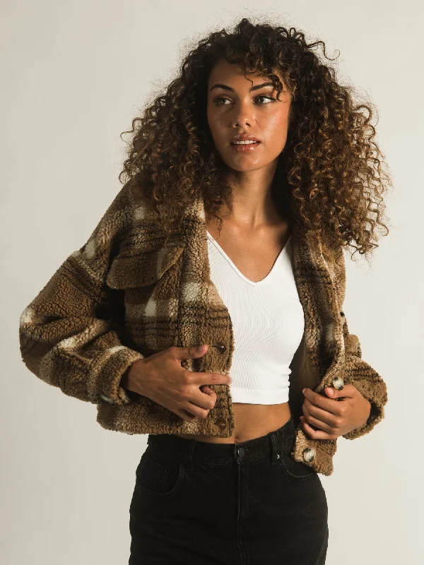 HARLOW DAKOTA SHERPA JACKET - CLEARANCE Mesh Jacket Canvas Jacket Denim Jacket