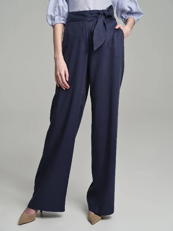 Tie belt loose trousers Trousers Velvet Soft