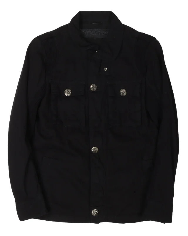 Ribbed Jacket Notch Collar Peter Pan Collar Cowl Neck