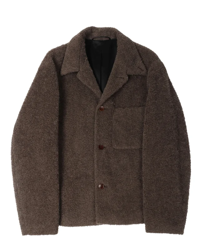Alpaca Fur Coat Houndstooth Jacket Shearling Jacket Fleece Jacket