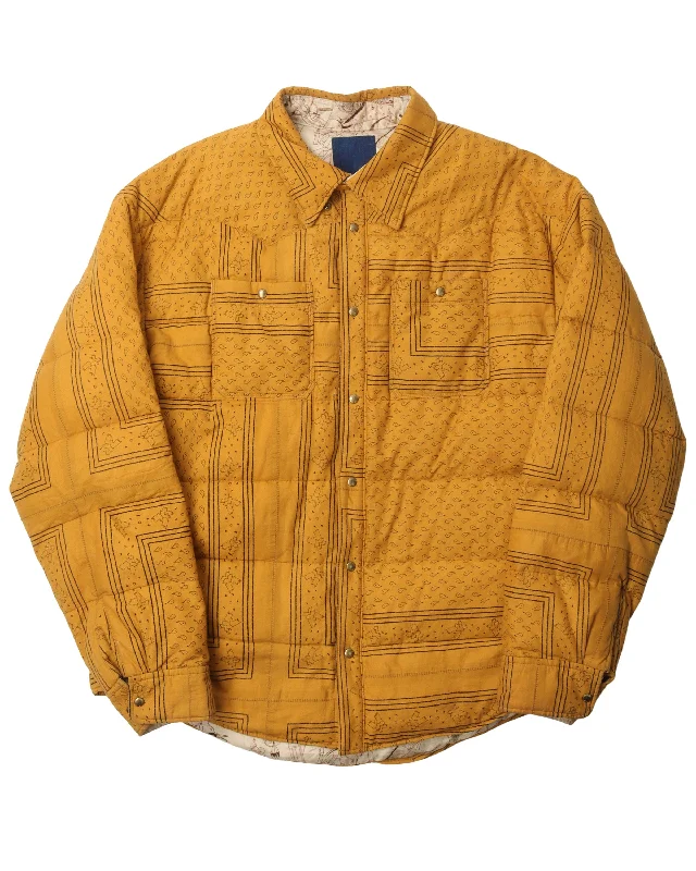 Orange Padded Jacket Fleece Jacket Down Jacket Parka