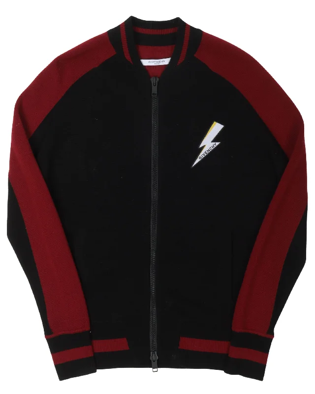 Lightning Bolt Track Jacket Cotton Fabric Linen Fabric Terry Fabric