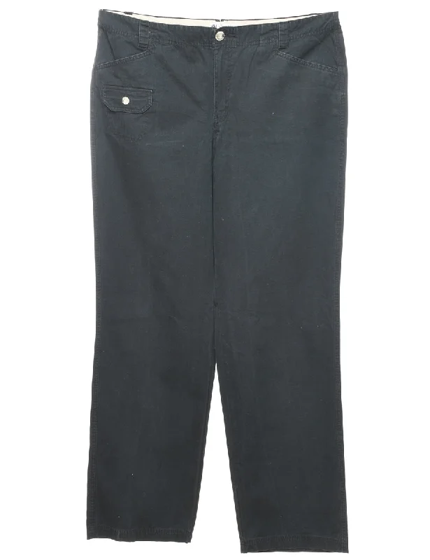 Columbia Black Cargo Trousers - W37 L34 Cropped Trousers Casual Linen