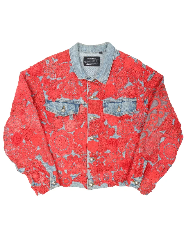 Poetic Lust Red Jacket Toggled Jacket Drawstring Jacket Belted Jacket