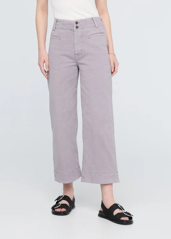 LuxTwill High Rise Trouser - Ash Trousers Wedding White