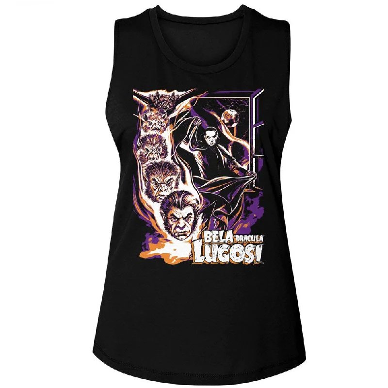 BELA LUGOSI Tank Top, Bat Transformation flowy tank top