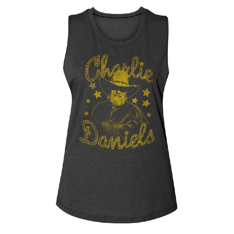 CHARLIE DANIELS BAND Tank Top, Cdb And Stars layering tank top