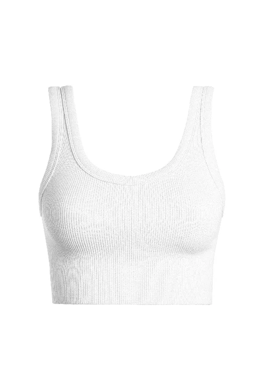 Thick Mini Crop Tank scoop neck tank