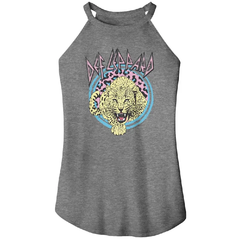 DEF LEPPARD ROCKER TANK, DEF Leppard Pastel Leopard vintage tank top