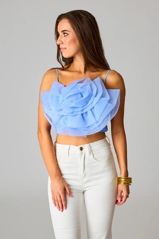 Petal Flower Applique Tank Top - Riviera breathable tank top