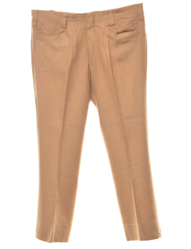 Brown Classic Trousers - W34 L28 Trousers Essential Wardrobe