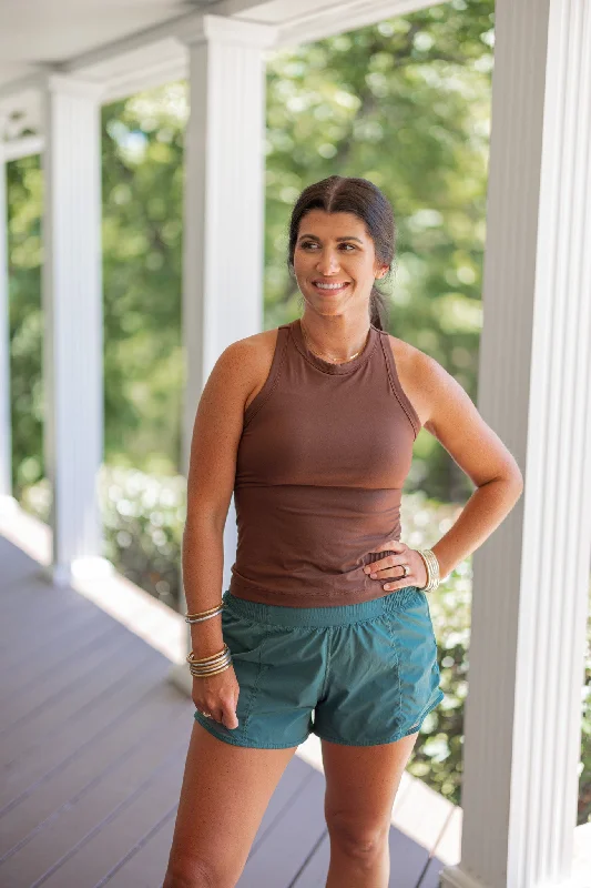 Racerback Java Brown Tank Top crossback tank top