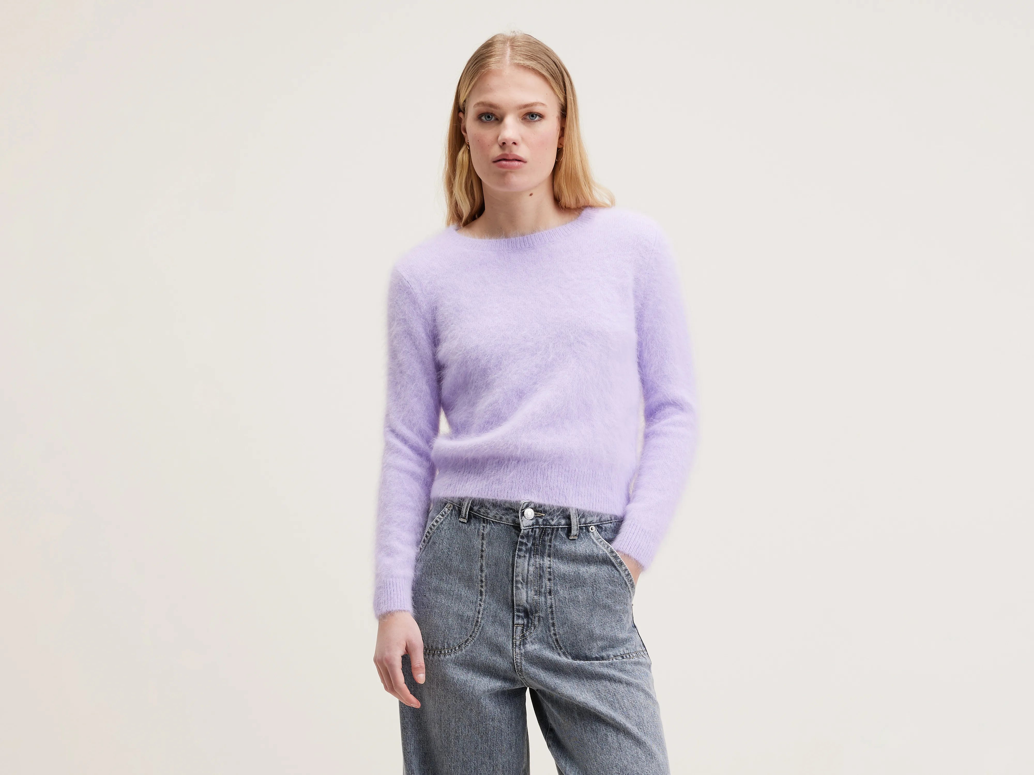 Datti angora-blend sweater (242 / W / BONBON) Front Pockets Side Pockets Patch Pockets