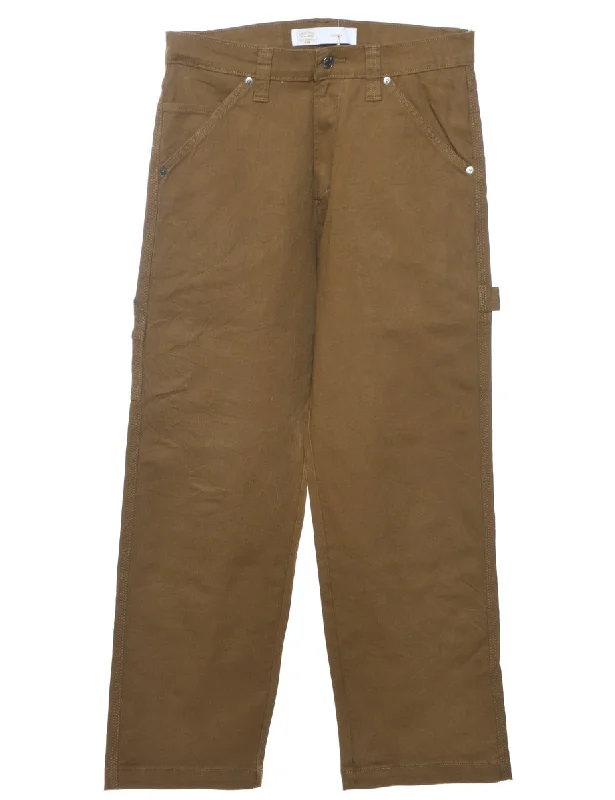 Levi's Brown Trousers - W32 L29 Trousers Vintage Classic