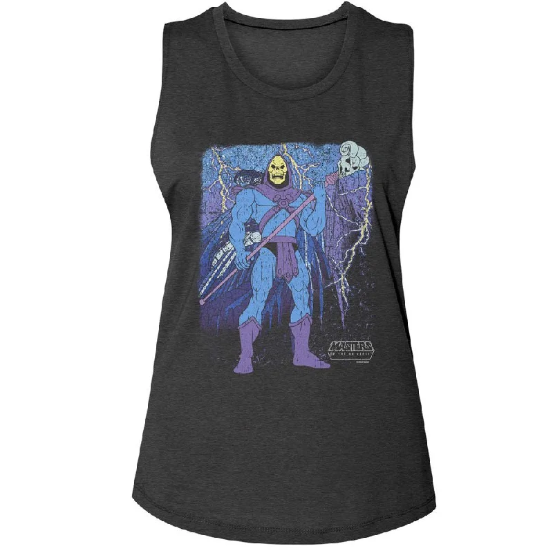 MASTERS OF THE UNIVERSE Muscle Tank Top, Skeletor And Skull Mountain black tank top