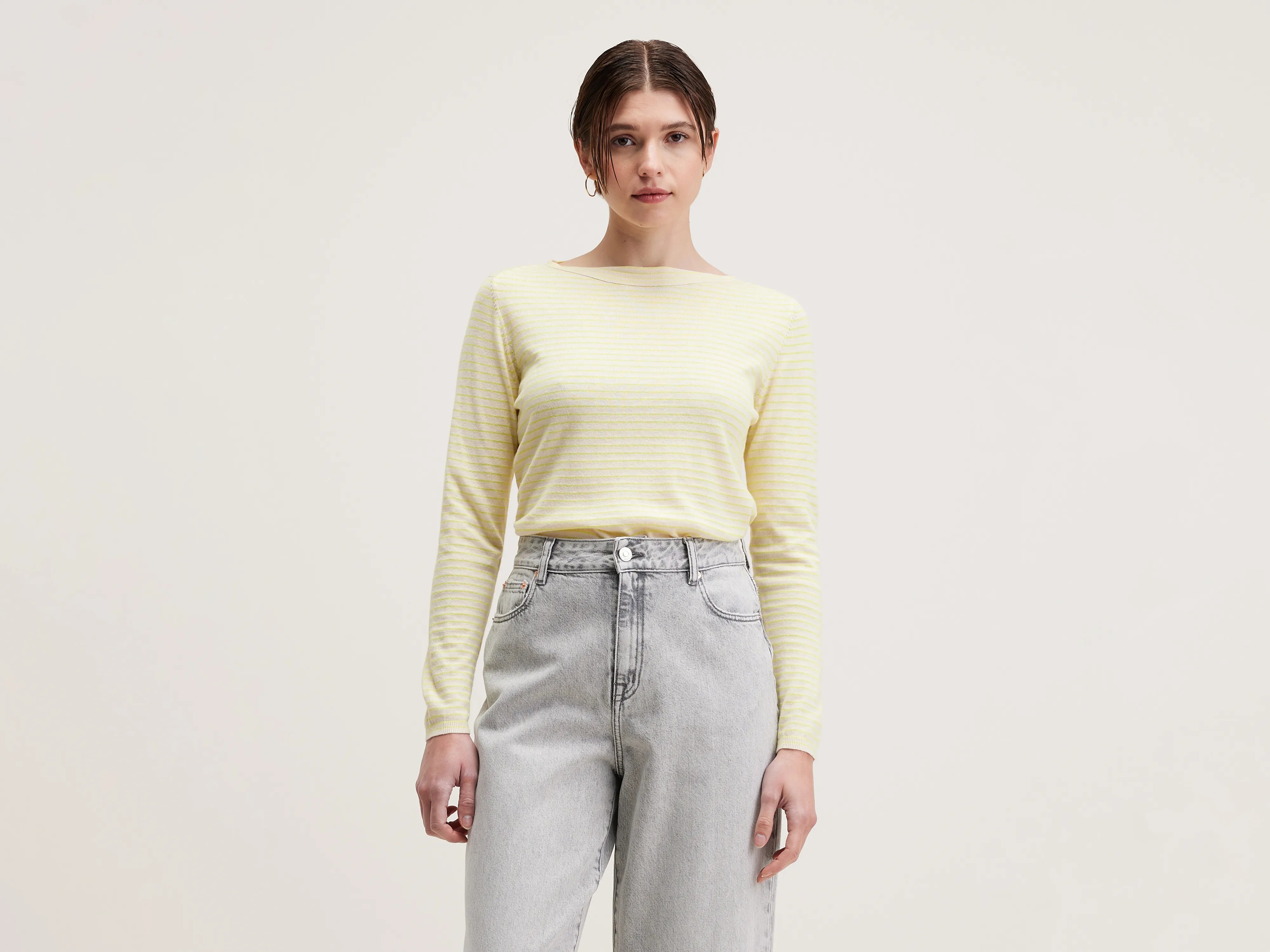 Gop boatneck sweater (242 / W / STRIPE A) Slim Fit Regular Fit Oversized