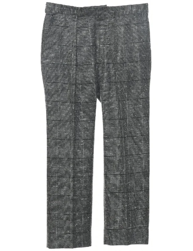 Checked Pattern Trousers - W33 L29 Trousers Cargo pockets
