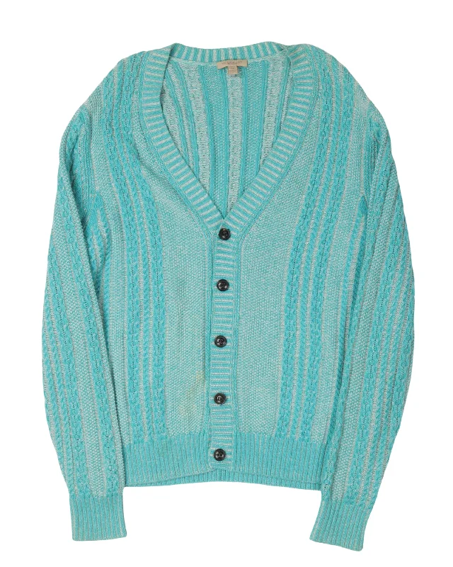 Cable Knit Cardigan Sweater Oversized Loose Flowy