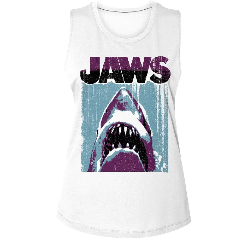 JAWS Tank Top for Ladies, Day Under Night Over lavender tank top