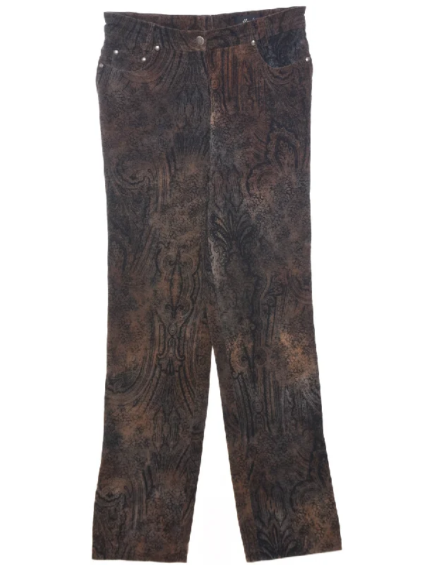 Corduroy Fabric Trousers - W29 L30 Trousers Lace Delicate