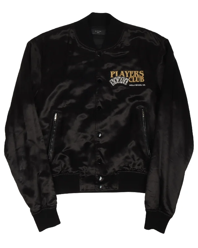Players Club Silk Jacket Snapped Jacket Toggled Jacket Drawstring Jacket
