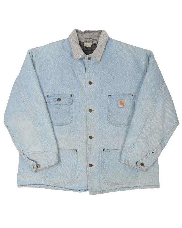Carhartt Denim Chore Jacket Fleece Fabric Down Fabric Feather Fabric