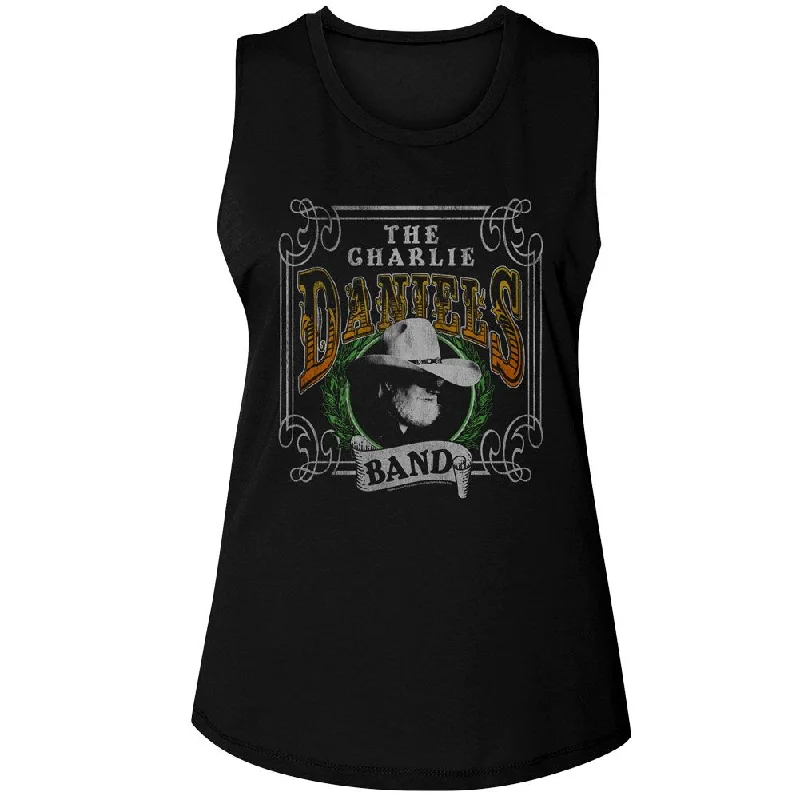 CHARLIE DANIELS BAND Tank Top, CDB Yucca Leaves fitted tank top