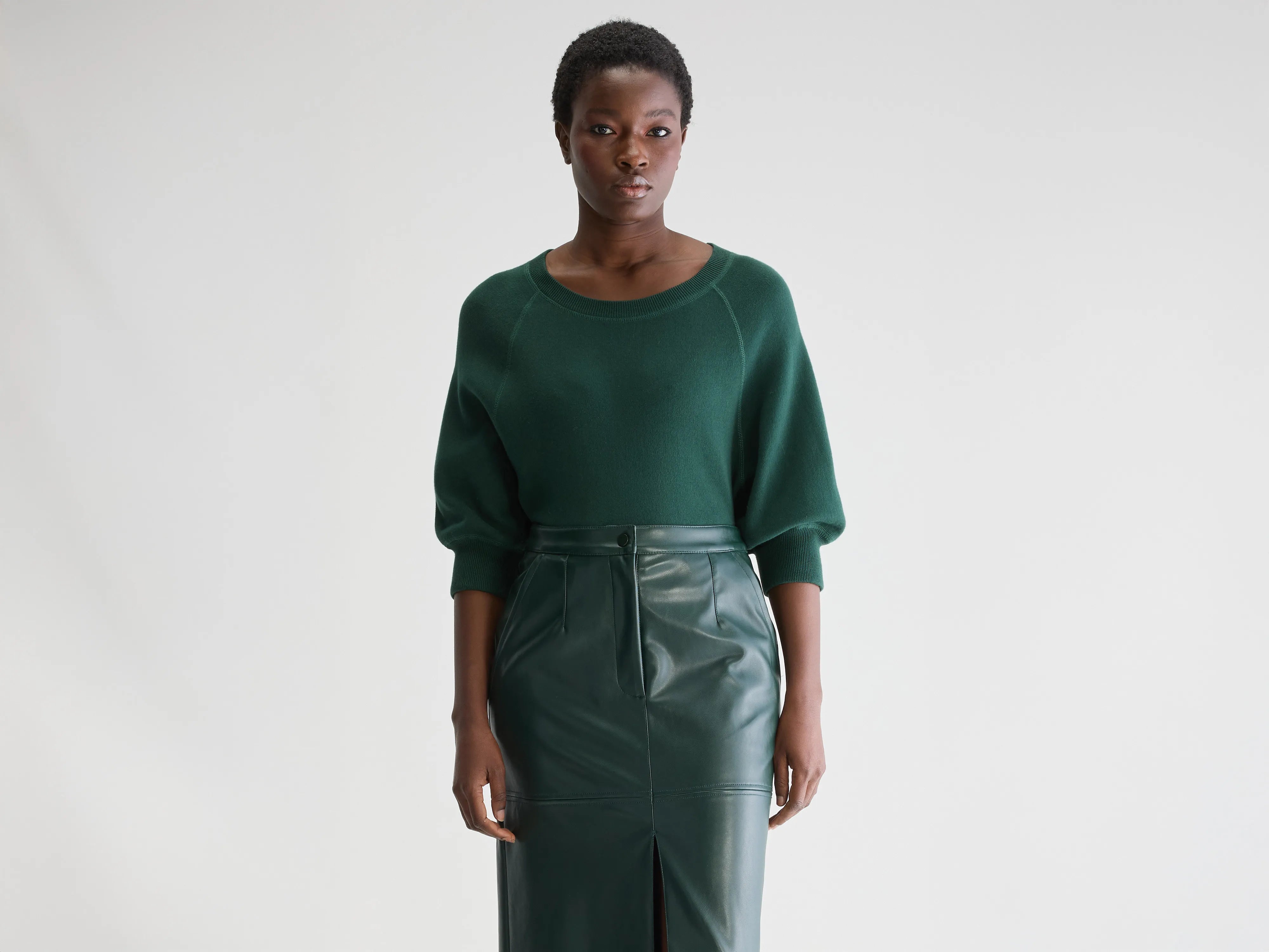 Anglet crewneck sweater (251 / W / BOTANICA) Boxy Sweater Fitted Sweater A-Line