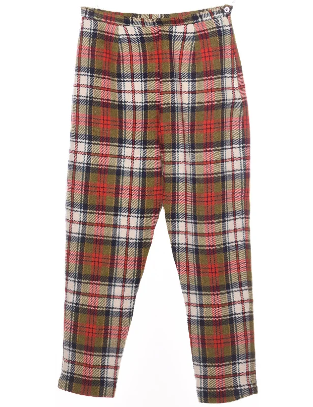 Checked Pattern Multi-Colour Trousers - W29 L26 Trousers practical durable