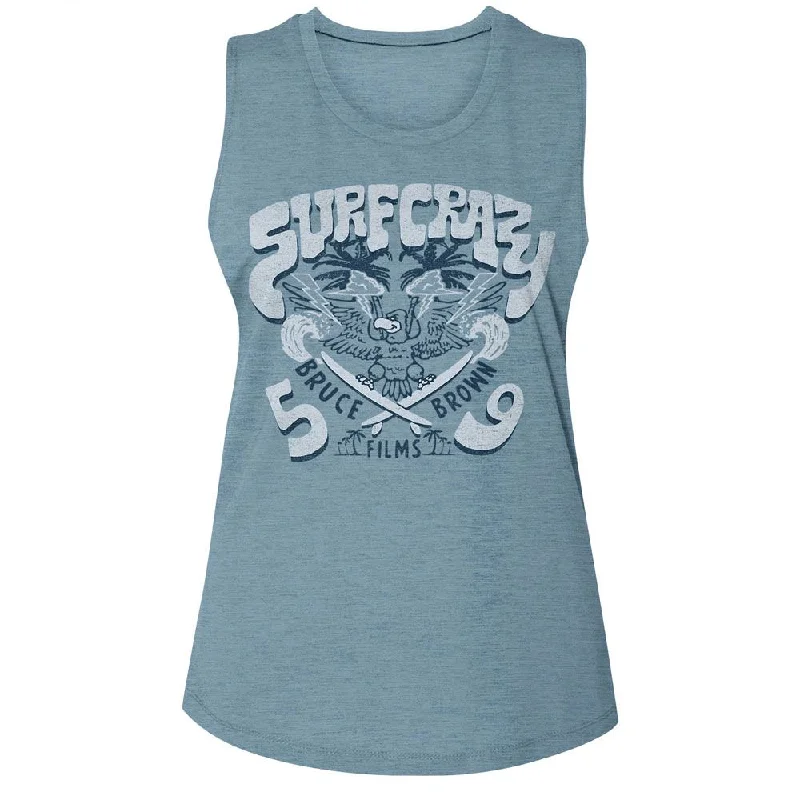 BRUCE BROWN FILMS Muscle Tank, Surf Crazy bold tank top