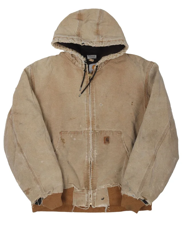 Carhartt Thrashed Hooded Jacket Chenille Fabric Brocade Fabric Lace Fabric