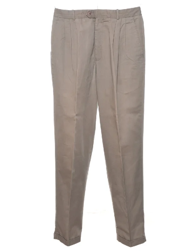 Brown Casual Trousers - W34 L34 Trousers Recommended Stylist