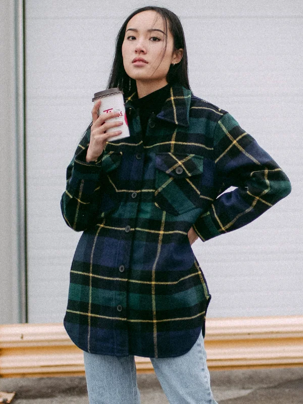 RAZZLE DAZZLE JESSICA PLAID FRINGE JACKET - CLEARANCE Striped Jacket Polka Dot Jacket Floral Jacket
