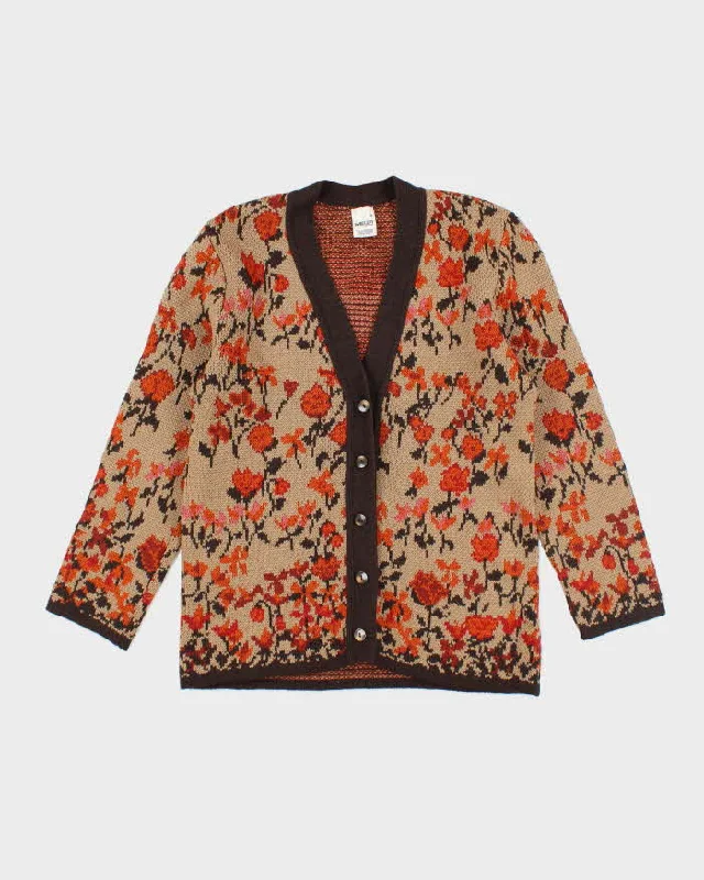 Vintage Weler Switzerland Wool Cardigan - M Silk Blend Satin Velvet