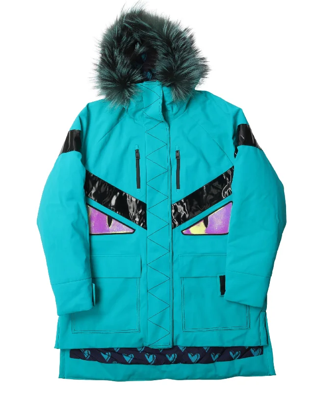 Monster Winter Jacket w/ Fur Lined Hood Fleece Jacket Down Jacket Feather Jacket